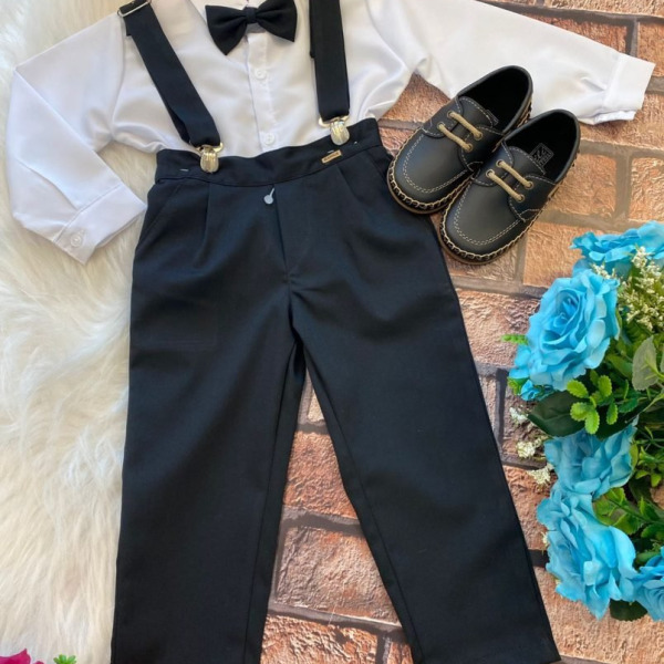 Conjunto Kanga Social Gustavo Preto Suspensorio