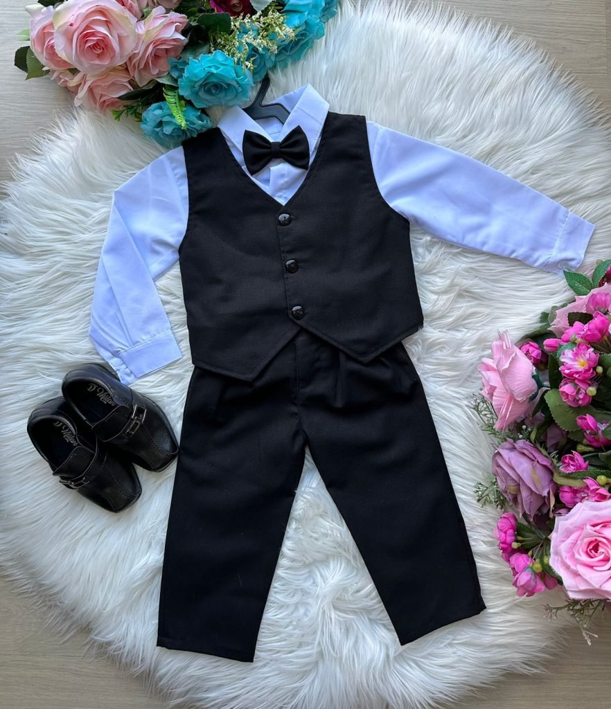 Conjunto Miss Cherry Social Colete Preto