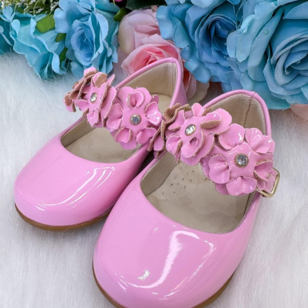 Sapatilha Bruninha Flores Rosa