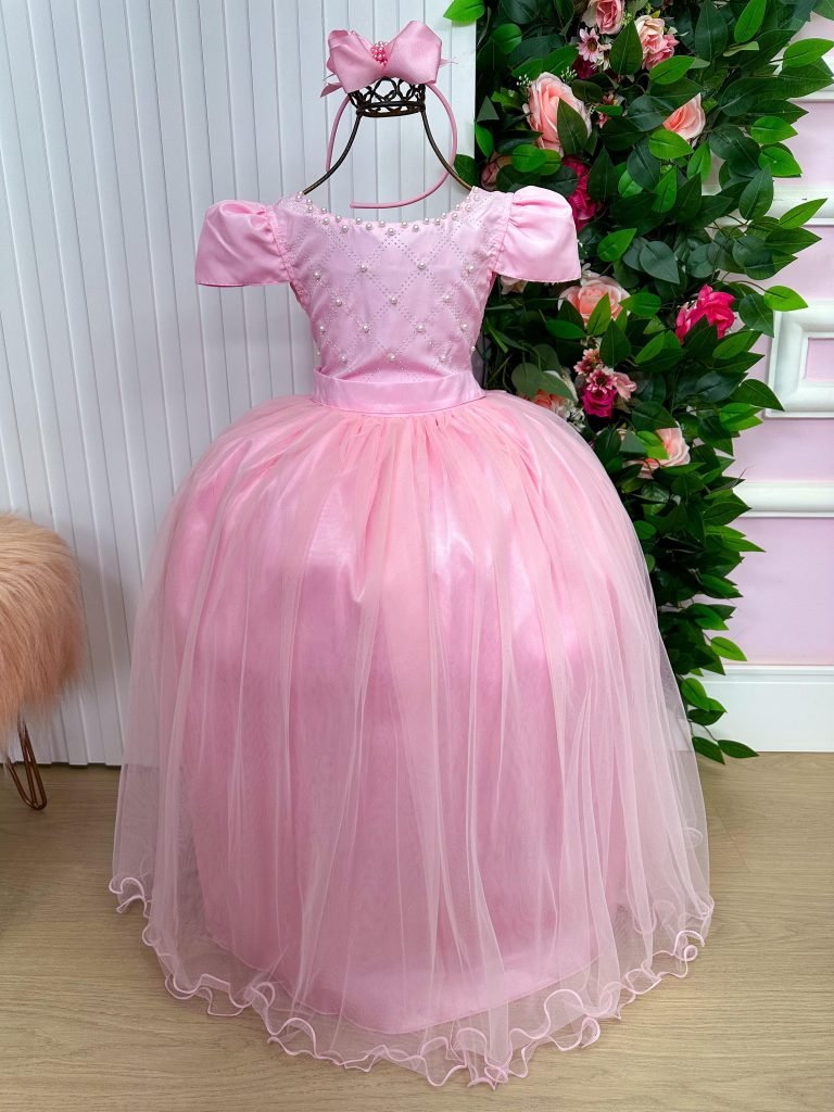 Vestido Enjoy Longo Gabriela Rosa Bebe