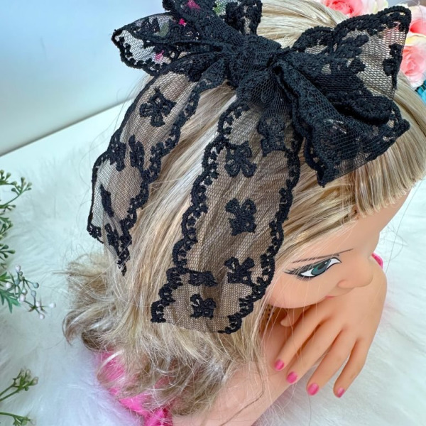 Laço Belli Jessica Renda Preto