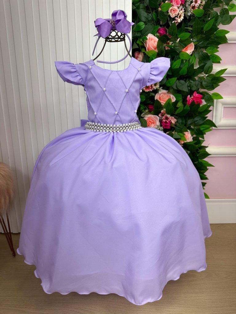 Vestido Ysa Kids Ariane Longo Lilás