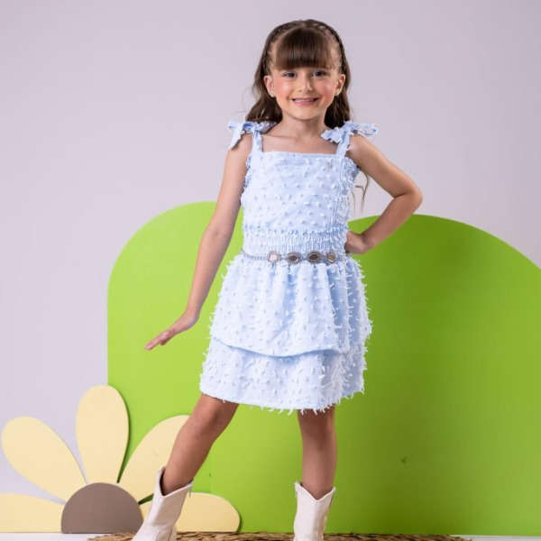 Conjunto Blogueirinha Clarissa Azul Bebe