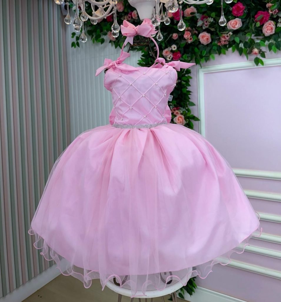 Vestido Marie Mariely Rosa Bebe