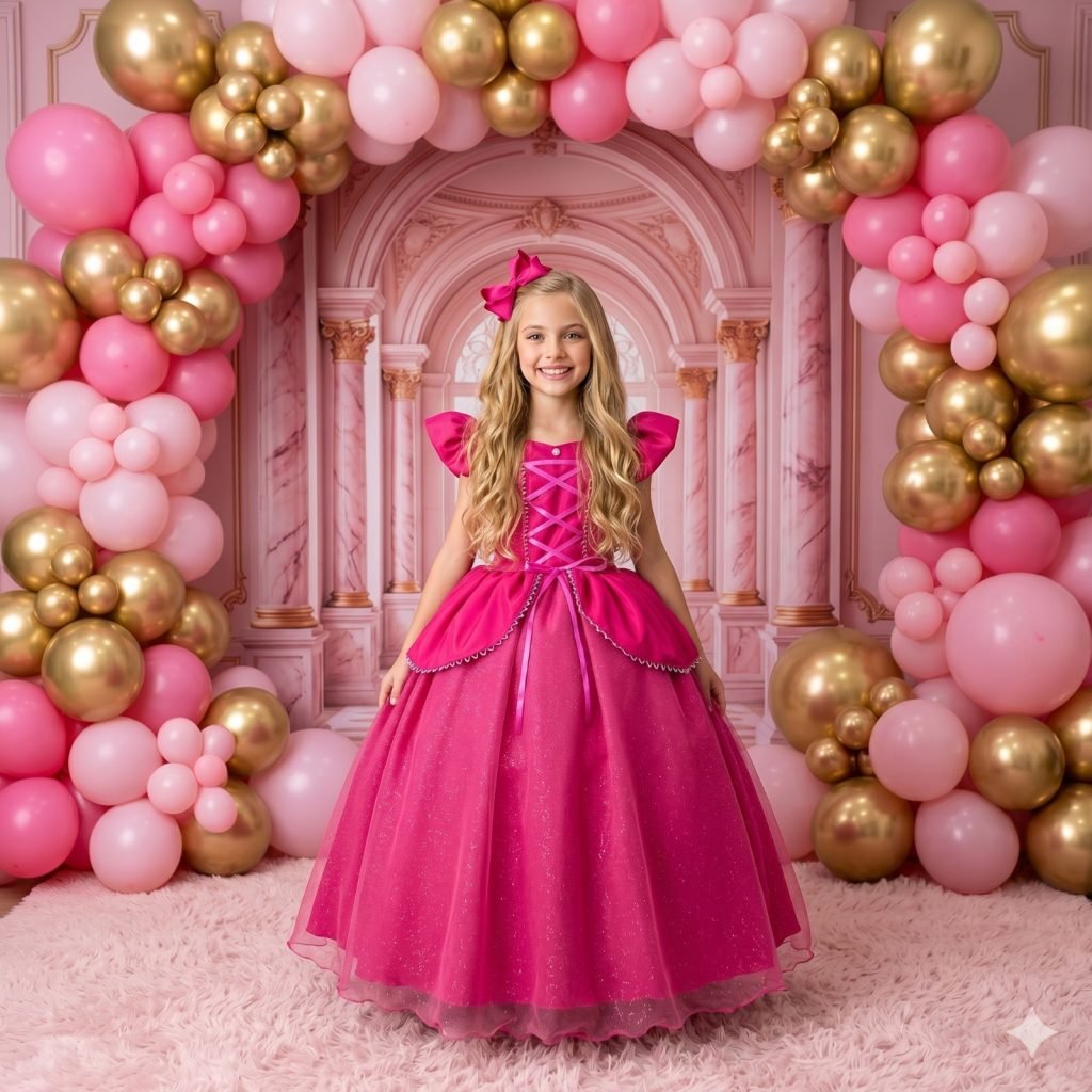 Fantasia/ Vestido Mini Miss Longo A Bela Adormecida – Aurora Pink