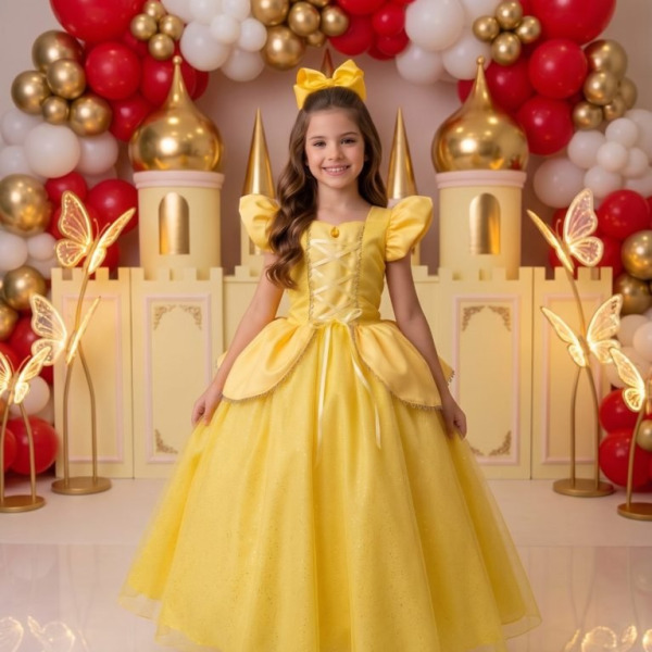 Fantasia/ Vestido Mini Miss Longo A Bela e a Fera
