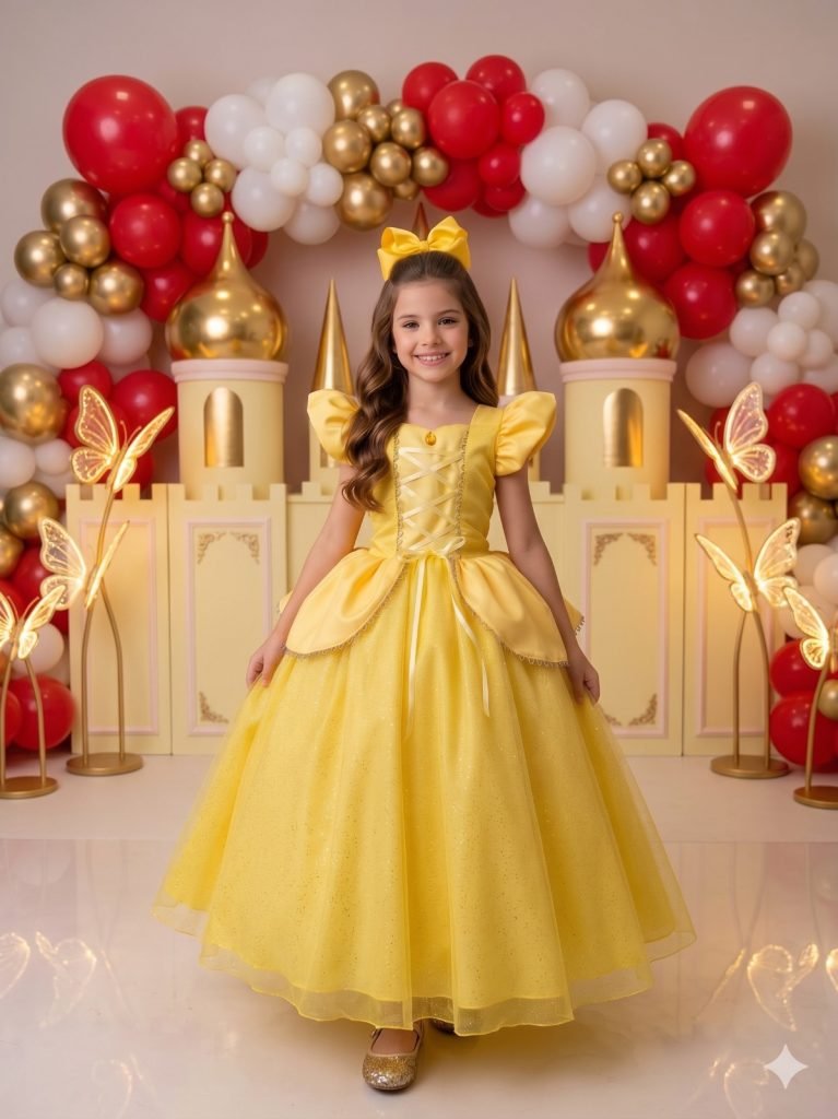 Fantasia/ Vestido Mini Miss Longo A Bela e a Fera