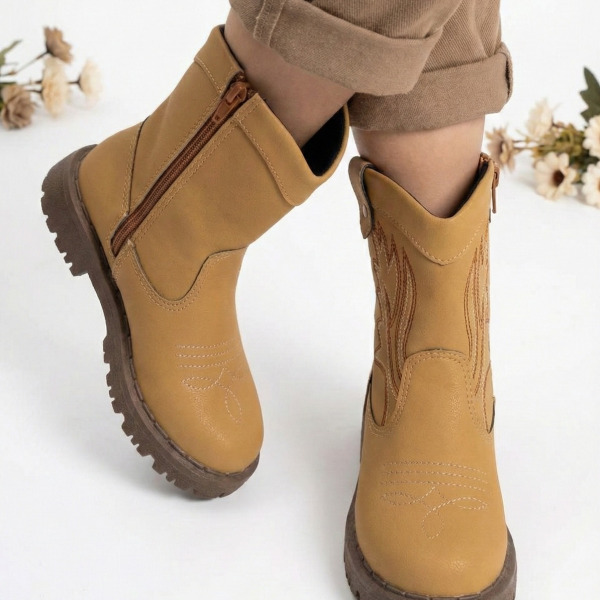 Bota Texana Masculina Nilqi Country Mostarda