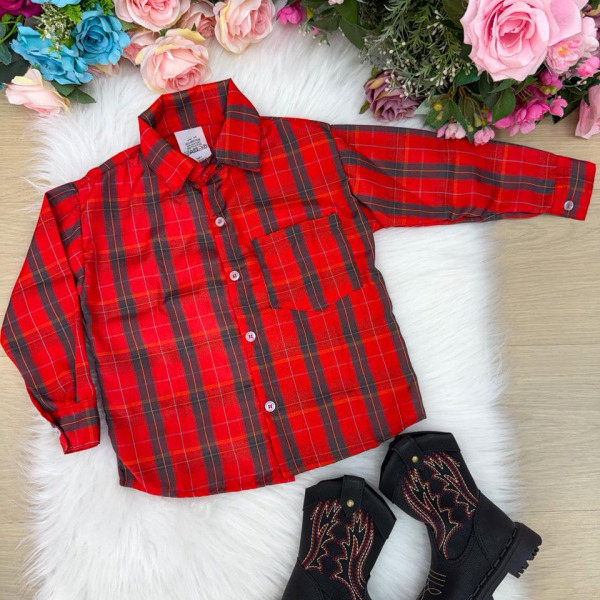 Camisa Xadrez Junina Noah Vermelho
