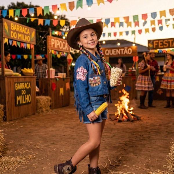 Jaqueta Blogueirinha Boiadeira Jeans