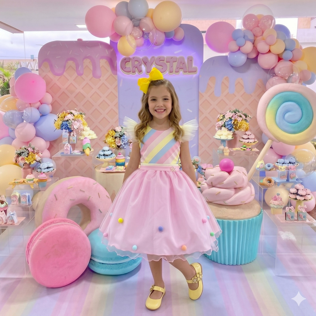 Vestido Mini Miss Temático Circo – Candy