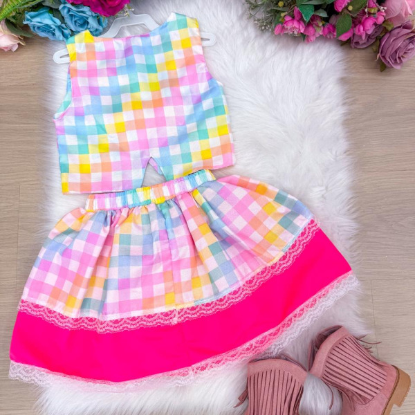 Conjunto Blogueirinha Junino Arraia da Alegria