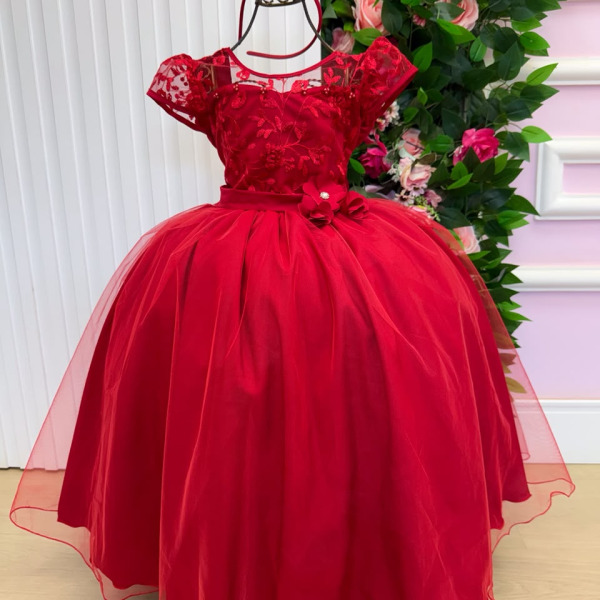 Vestido Mini Miss Longo Carol Vermelho